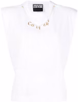 Order (W) VERSACE JEANS COUTURE SS23 白色無袖上衣搭配字母項鍊細節 74HAH06-CJ00E-003