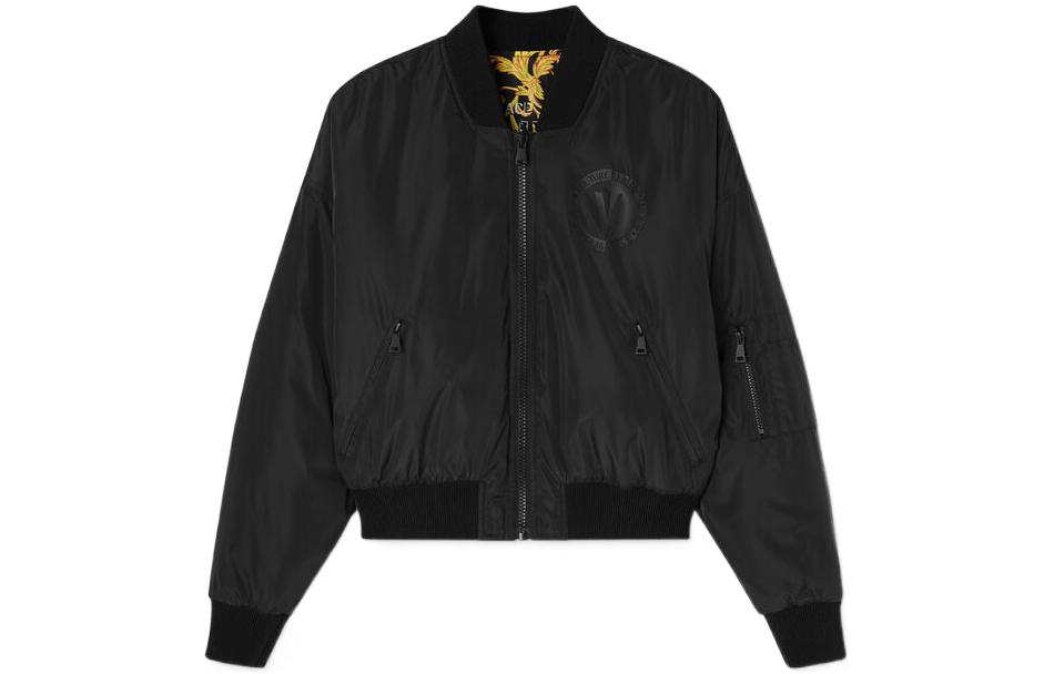 Order (Women) VERSACE JEANS COUTURE SS23 Reversible Print Bomber Jacket Women’s Black E74HAS408-ECQS51-EG89