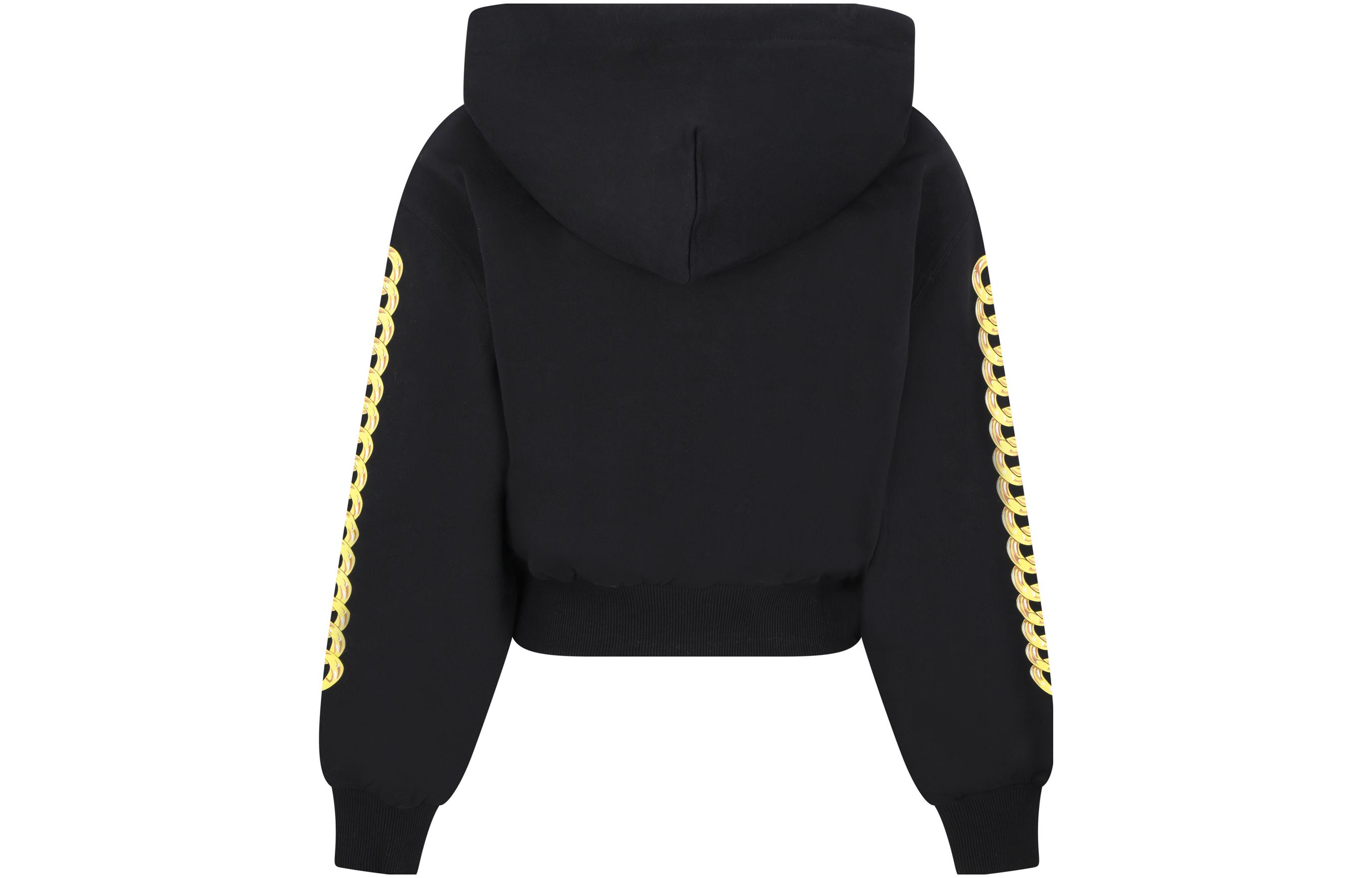 Lookbook (Women) Versace Jeans Couture Women’s Letter Print Hoodie Black. 75HAIF01-CF01F-G89