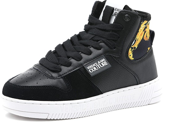 (Women) Versace Jeans Meyssa Baroque High Top Black Gold 75VA3SJ9-ZP344_G89 Order (Women) Versace Jeans Meyssa Baroque High Top Black Gold 75VA3SJ9-ZP344_G89