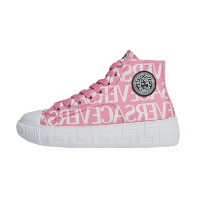 (W) Versace La Greca High-Top 'Pink'