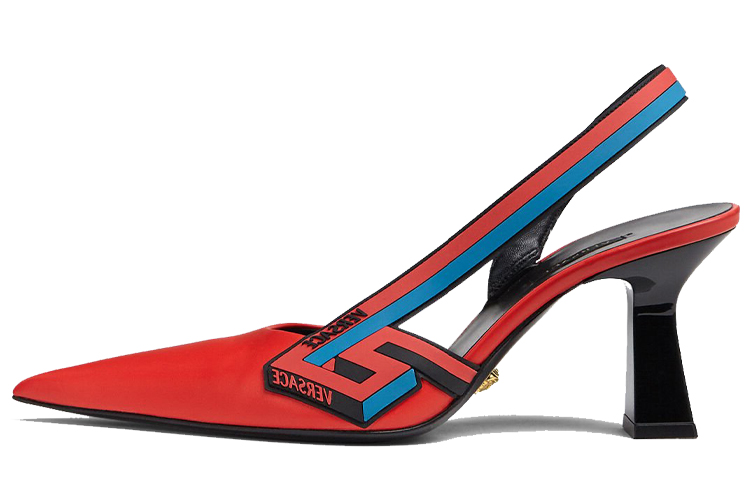 (W) Versace La Greca Signature 'Red Heel'