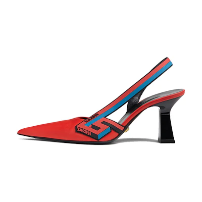 (W) Versace La Greca Signature 'Red Heel'