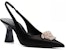 (W) Versace La Medusa Tumit 8cm 'Selipar Runcing Beludru Hitam' 1A00619-1002388_1B000
