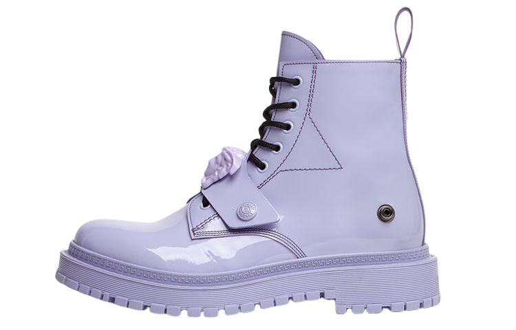 (W) Versace La Medusa Ankle Boots 'Purple'