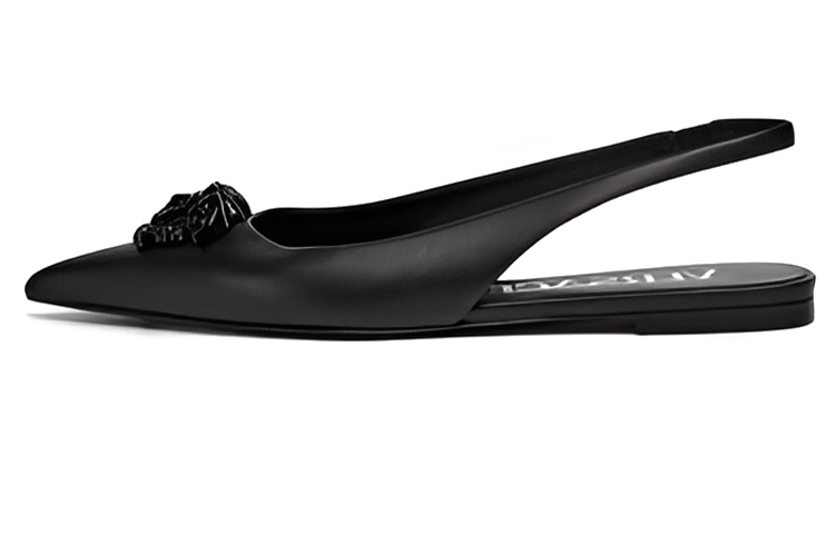 (Women) Versace La Medusa Flat Sandal 'Black' 1003209-DVT2P_1B090