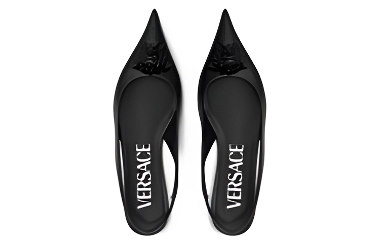 Shop (W) 范思哲 La Medusa 黑色平底凉鞋 1003209-DVT2P_1B090