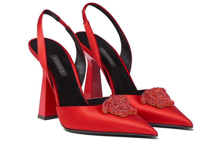 (W) Versace La Medusa High Heels 'Red Satin' 圖 3