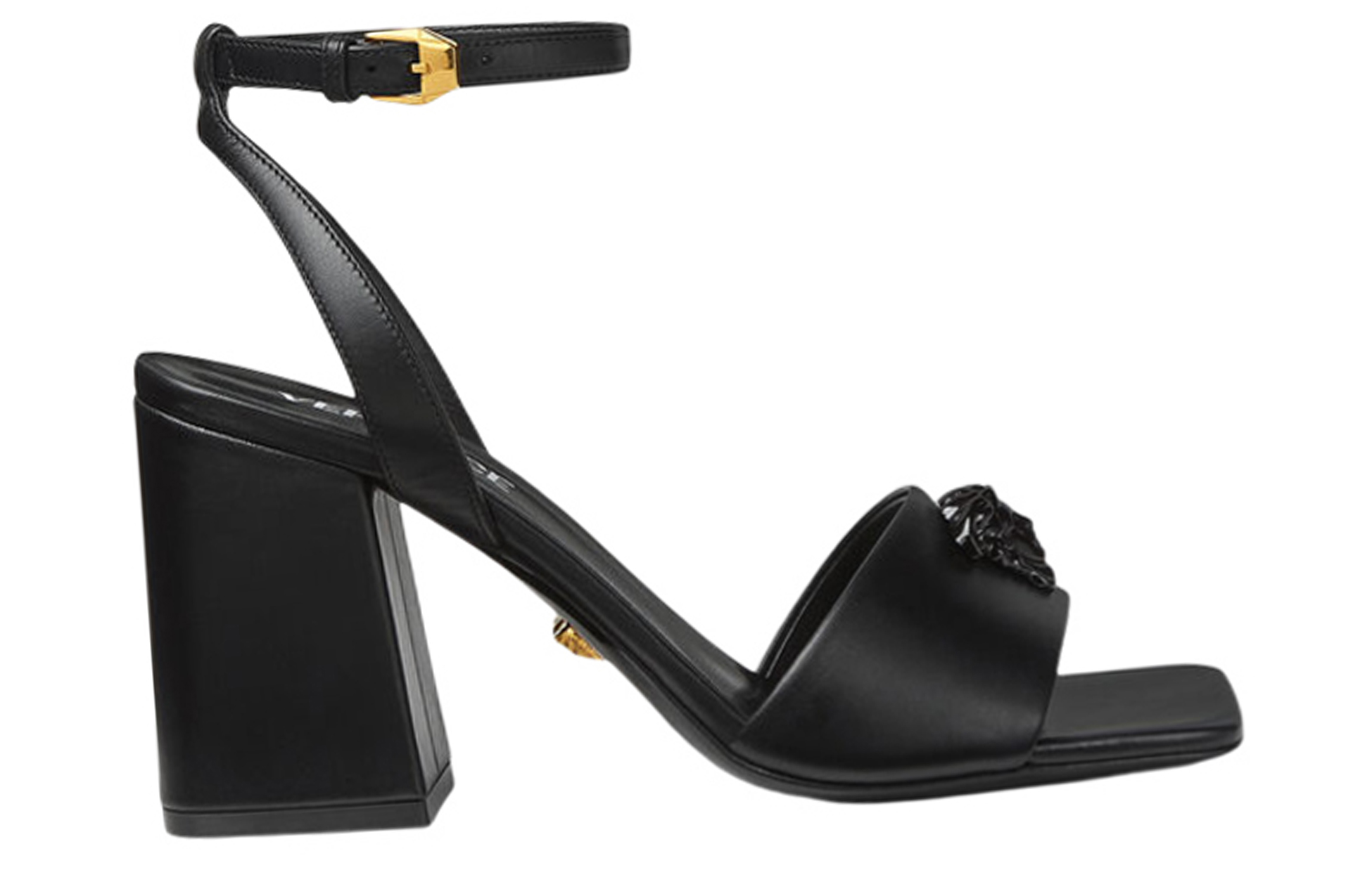 (W) Versace La Medusa Leather Chunky Sandal 'Black' 圖 2