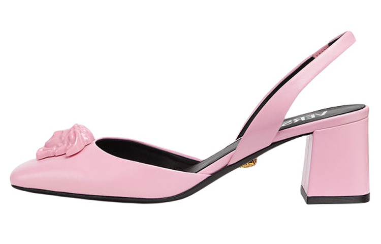 (Women) Versace La Medusa Leather Slingback Sandals 'Pink' 1003138-DVT2P_1P650