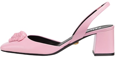 (Women) Versace La Medusa Leather Slingback Sandals 'Pink' 1003138-DVT2P_1P650 (Women) Versace La Medusa Leather Slingback Sandals 'Pink' 1003138-DVT2P_1P650