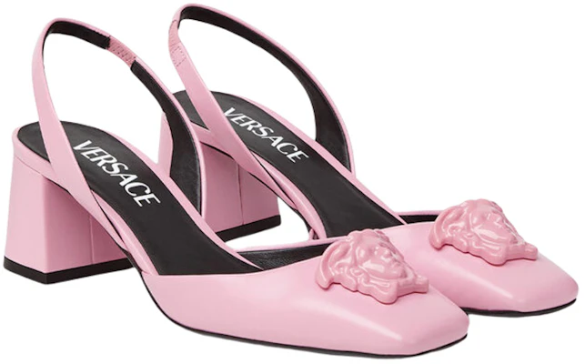 (W) Versace La Medusa Leren Slingback Sandalen ''Roze'' 1003138-DVT2P_1P650 Lookbook (W) Versace La Medusa Leren Slingback Sandalen ''Roze'' 1003138-DVT2P_1P650