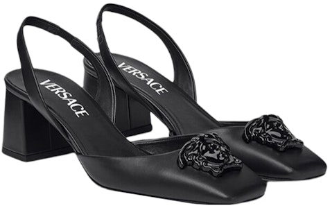 (W) ヴェルサーチェ メドゥーサ レザー スリングバック サンダル (黒) 1003138-DVT2P_1B090 Shop (W) ヴェルサーチェ メドゥーサ レザー スリングバック サンダル (黒) 1003138-DVT2P_1B090