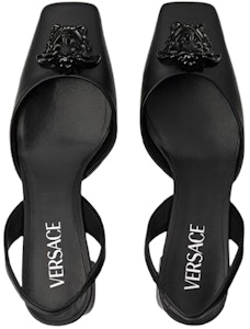 (W) ヴェルサーチェ メドゥーサ レザー スリングバック サンダル (黒) 1003138-DVT2P_1B090 Purchase (W) ヴェルサーチェ メドゥーサ レザー スリングバック サンダル (黒) 1003138-DVT2P_1B090