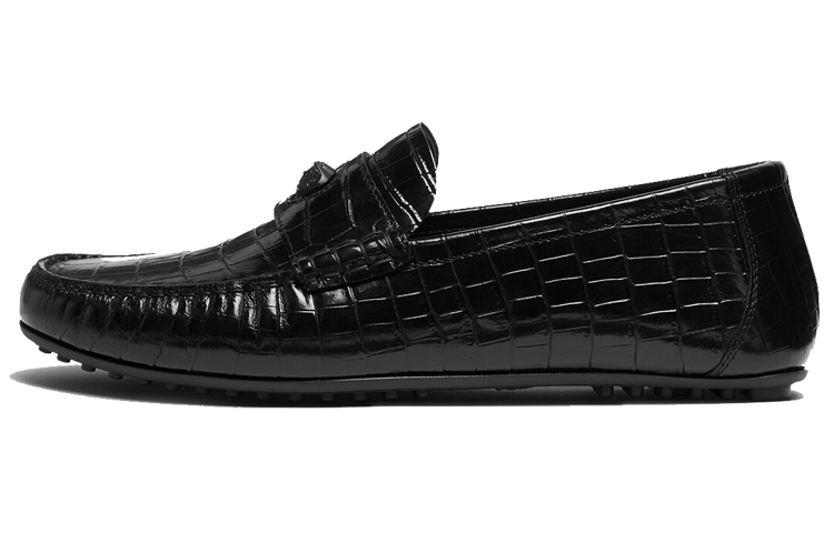 (W) Versace La Medusa Loafers 'Black Leather'