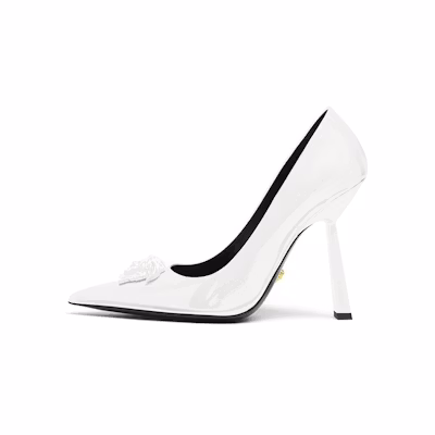 (W) Versace La Medusa Naplak 'White High Heel'