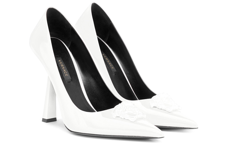 (W) Versace La Medusa Naplak 'White High Heel' 圖 3