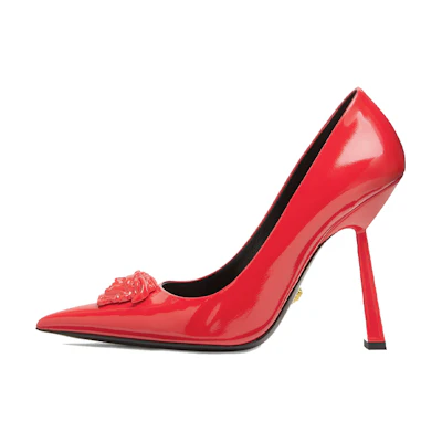 (W) Versace La Medusa Naplak High Heel 'Red'