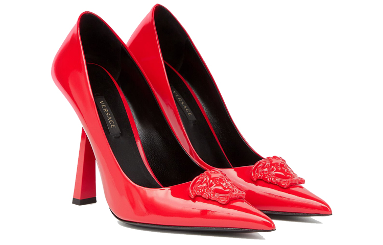 (W) Versace La Medusa Naplak High Heel 'Red' 圖 3