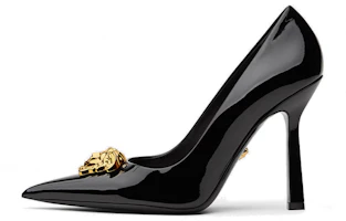 (Women) Versace La Medusa Naplak Pumps Black Gold DST625O-D2VE_1B00V (Women) Versace La Medusa Naplak Pumps Black Gold DST625O-D2VE_1B00V