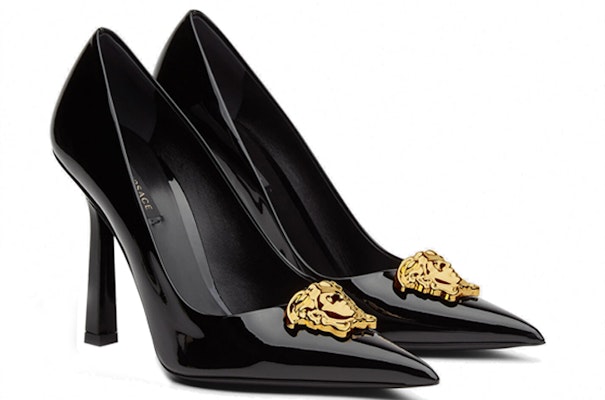 (Women) Versace La Medusa Naplak Pumps Black Gold DST625O-D2VE_1B00V Order (Women) Versace La Medusa Naplak Pumps Black Gold DST625O-D2VE_1B00V