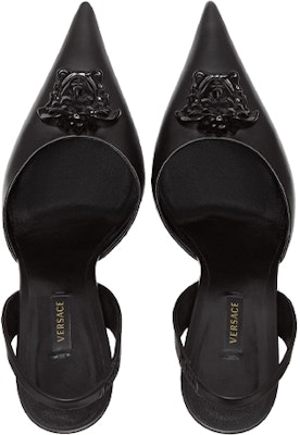 (W) Versace La Medusa Slingback Pumps Hitam Hitam 1001207-DVT2P_1B090 Shop (W) Versace La Medusa Slingback Pumps Hitam Hitam 1001207-DVT2P_1B090