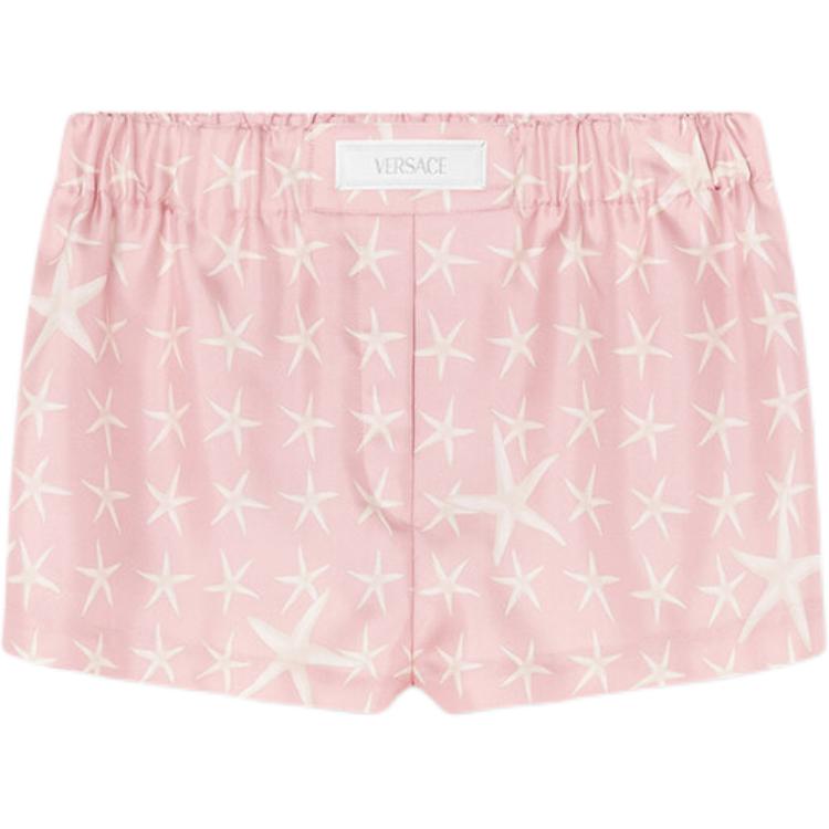 (Women) VERSACE La Vacanza SS24 Starfish Print Zip Swim Shorts Women - White 1016548-1A11577-5PB40