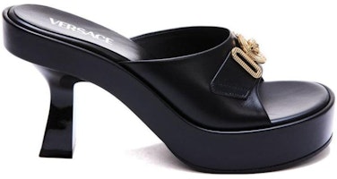 (W) ヴェルサーチ レザー厚底スライドサンダル (黒) 1004323-DVT2P_1B00V Order (W) ヴェルサーチ レザー厚底スライドサンダル (黒) 1004323-DVT2P_1B00V