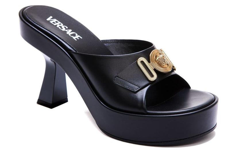 Lookbook (W) ヴェルサーチ レザー厚底スライドサンダル (黒) 1004323-DVT2P_1B00V