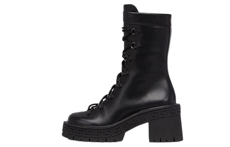 Buy (W) Stivali Versace in Pelle Moda con Lacci ''Neri'' 1005900-1A04060_1B000