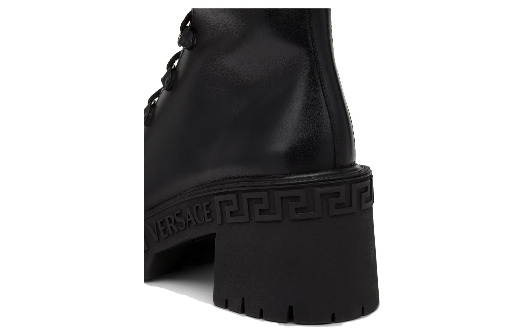 Purchase (W) Stivali Versace in Pelle Moda con Lacci ''Neri'' 1005900-1A04060_1B000