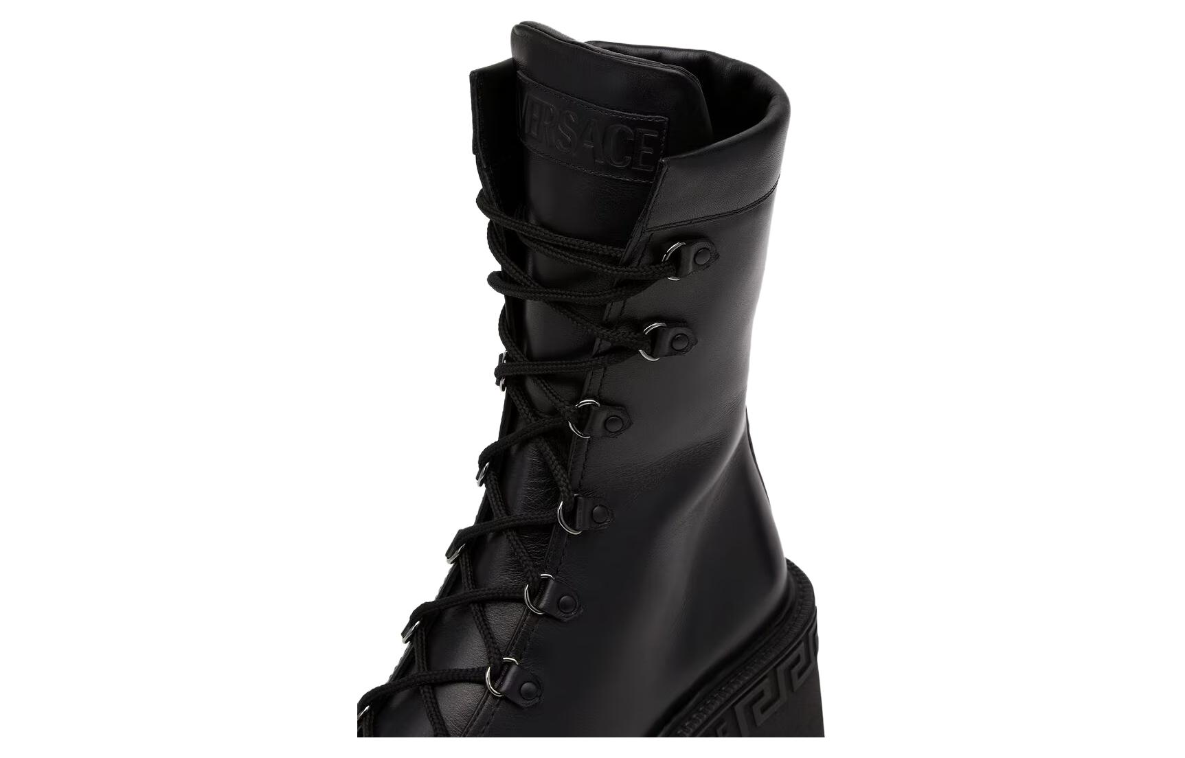 Details for (W) Stivali Versace in Pelle Moda con Lacci ''Neri'' 1005900-1A04060_1B000