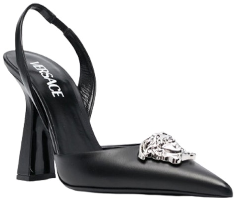 (Women) Versace Leather Fashion Slip-On Chunky High Heels 'Black' 1001207DVT2P1B00P Order (Women) Versace Leather Fashion Slip-On Chunky High Heels 'Black' 1001207DVT2P1B00P