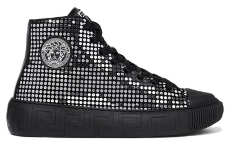 (W) Versace Leather Fashion Sneaker 'Black' 圖 2