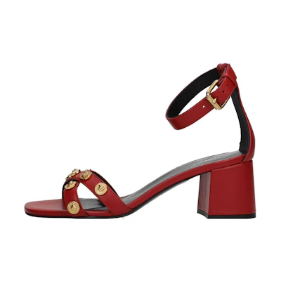 (W) Versace Leather High-Heel Fashion Sandals 'Red Buckle'