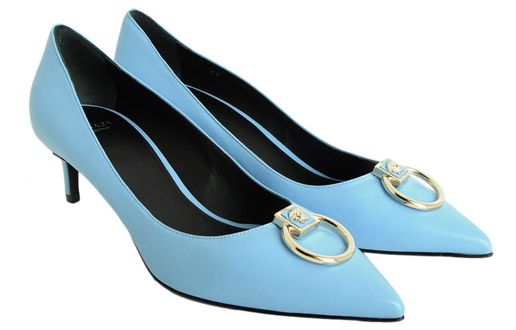Order (W) Versace Zapatillas Altas de Cuero 'Azul Claro' DSR561H-DVT2P_DZ7OC