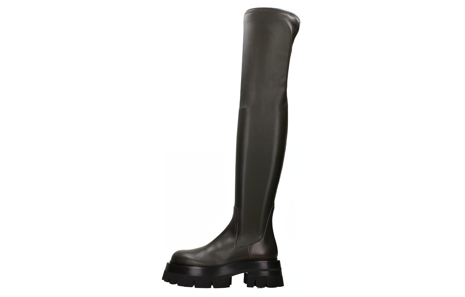 (Women) Versace Leather High-Top Boot 'Black Fashion' 1000833-1A00681_1K460