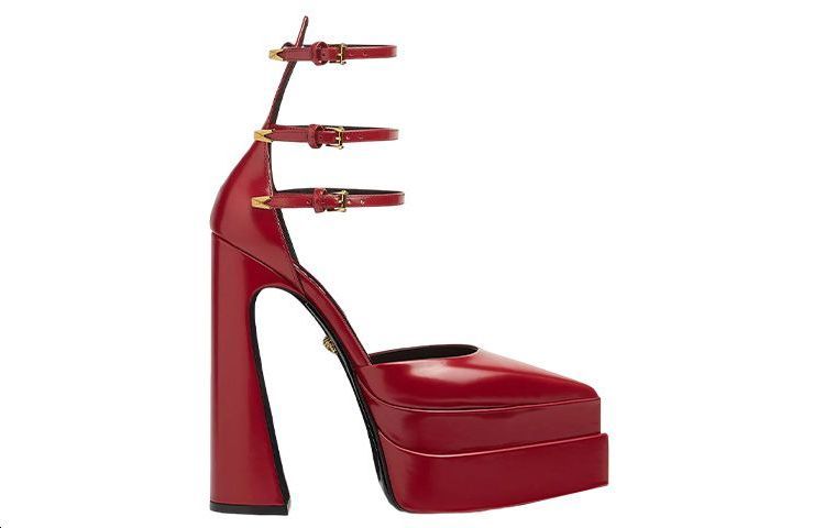 (W) Versace Leather High Heel 'Red' 圖 2