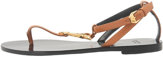 (Women) Versace Leather Logo Brown Black 'Fashion Thong Sandals' DST211C-DVT2P_K2KOH (Women) Versace Leather Logo Brown Black 'Fashion Thong Sandals' DST211C-DVT2P_K2KOH