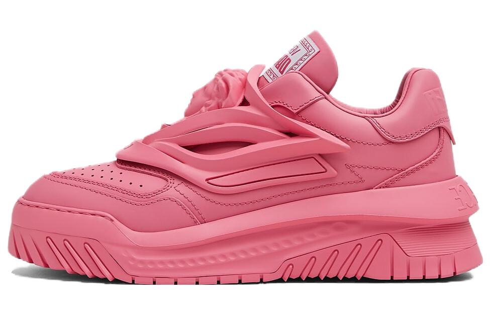 (W) Versace Leather Low-Top Lace-Up 'Fashion Pink'