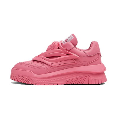 (W) Versace Leather Low-Top Lace-Up 'Fashion Pink'