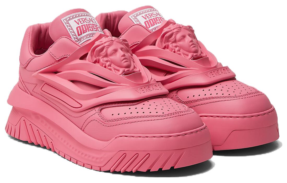 (W) Versace Leather Low-Top Lace-Up 'Fashion Pink' 圖 3