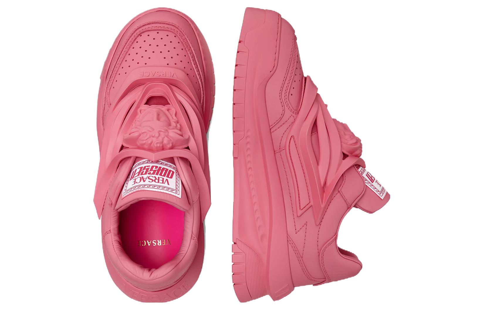 (W) Versace Leather Low-Top Lace-Up 'Fashion Pink' 圖 4