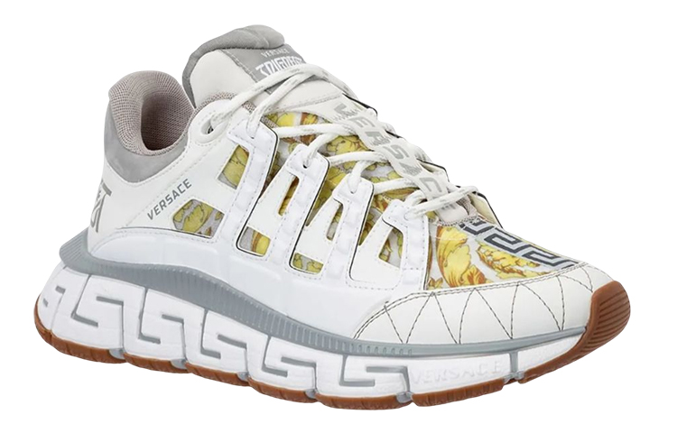 Shop (Women) VERSACE Leather Low-Top Sneaker 'White' 1004182D16TCGD014H0