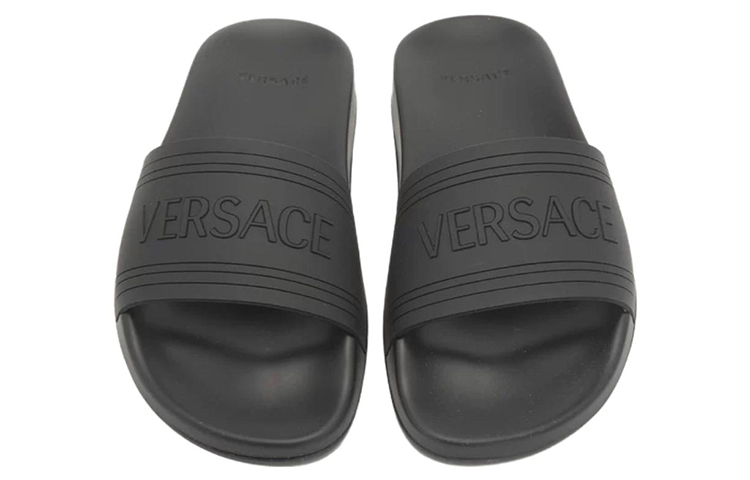 Lookbook (W) ヴェルサーチ レザー オープン トゥ サンダル (黒) DSR999CS-DGOS_D41