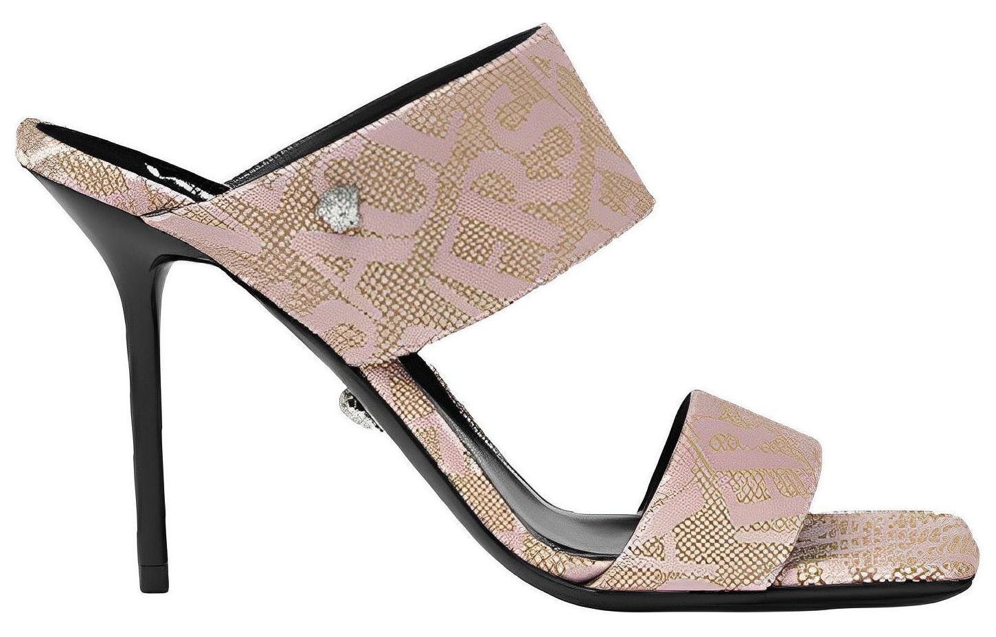 Order (W) Versace Kulit Peep-Toe Slide 'Pink' 1011720-1A07931_2N77P