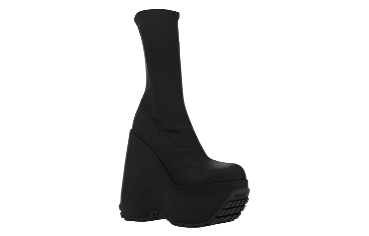 Lookbook (Women) Versace Leather Platform Ankle Boots 'Black' 1005884-1A03159_1B000