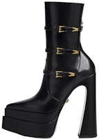 (Women) Versace Leather Platform Buckle Ankle Boot 'Black' 1007252-DVT51_1B00V (Women) Versace Leather Platform Buckle Ankle Boot 'Black' 1007252-DVT51_1B00V