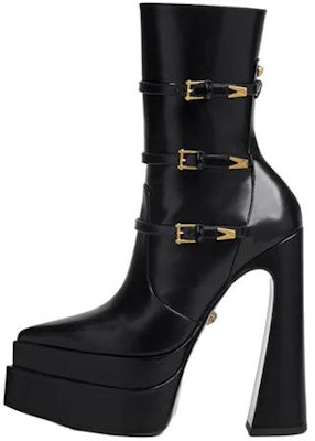 (Women) Versace Leather Platform Buckle Ankle Boot 'Black' 1007252-DVT51_1B00V Buy (Women) Versace Leather Platform Buckle Ankle Boot 'Black' 1007252-DVT51_1B00V