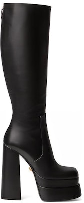(Women) Versace Leather Platform Knee High Boots 'Black' 1003876-DVT2P_1B00V Order (Women) Versace Leather Platform Knee High Boots 'Black' 1003876-DVT2P_1B00V